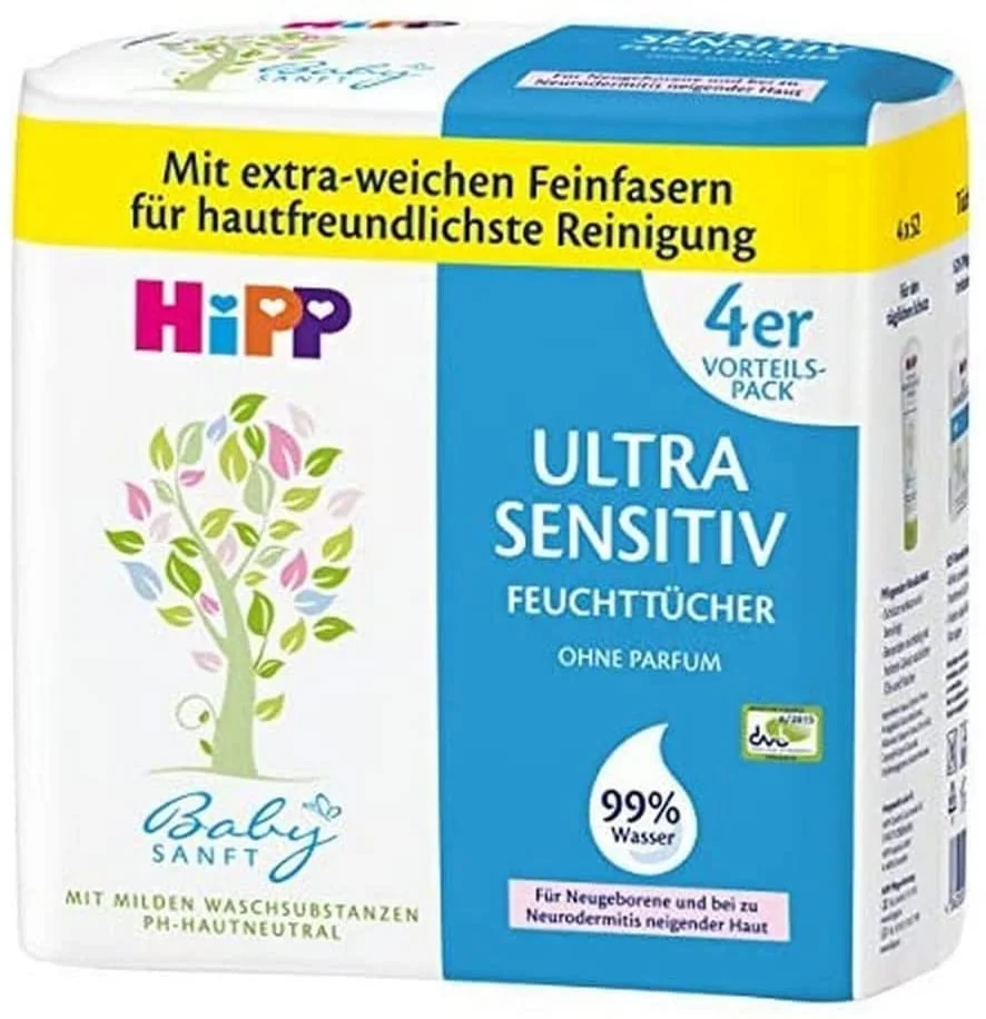 Hipp Baby Sanft, Salviette Ultra Sensibili - Confezione da 3 pacchi