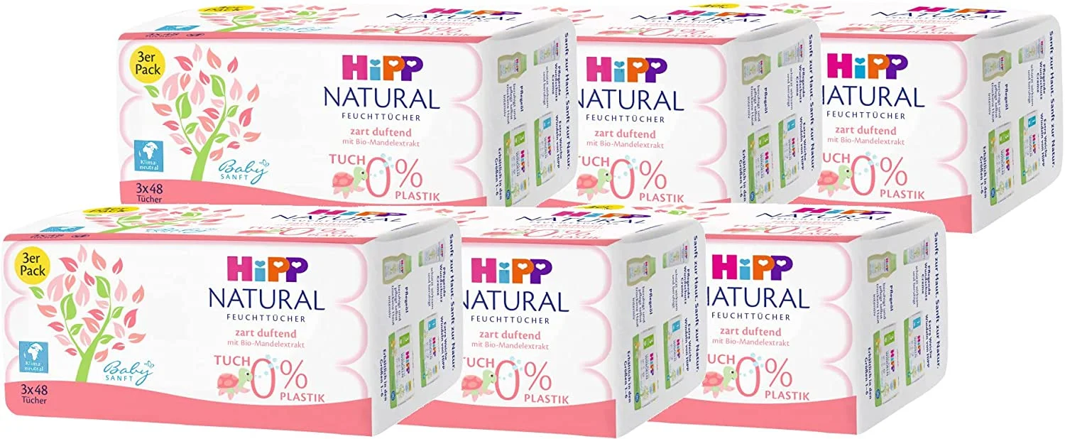 Hipp Babydolce, salviette umide naturali profumate - Confezione da 6