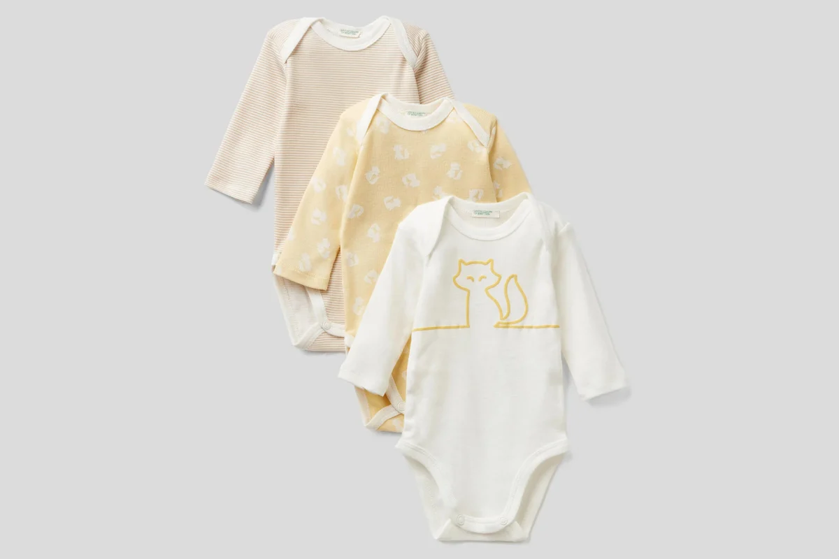 Tre body in cotone biologico