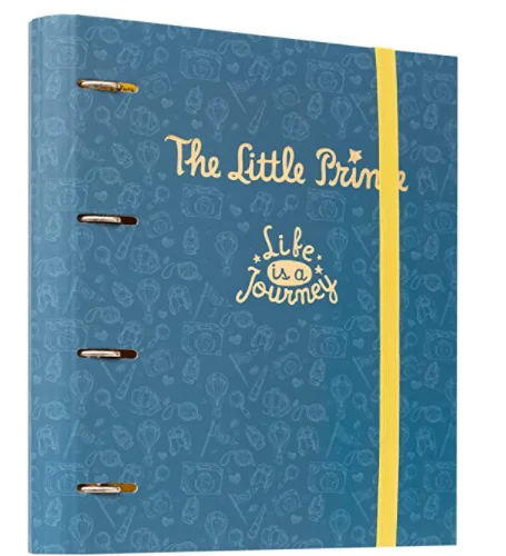 Raccoglitore ad anelli A4 "Il Piccolo Principe" con chiusura ad elastico