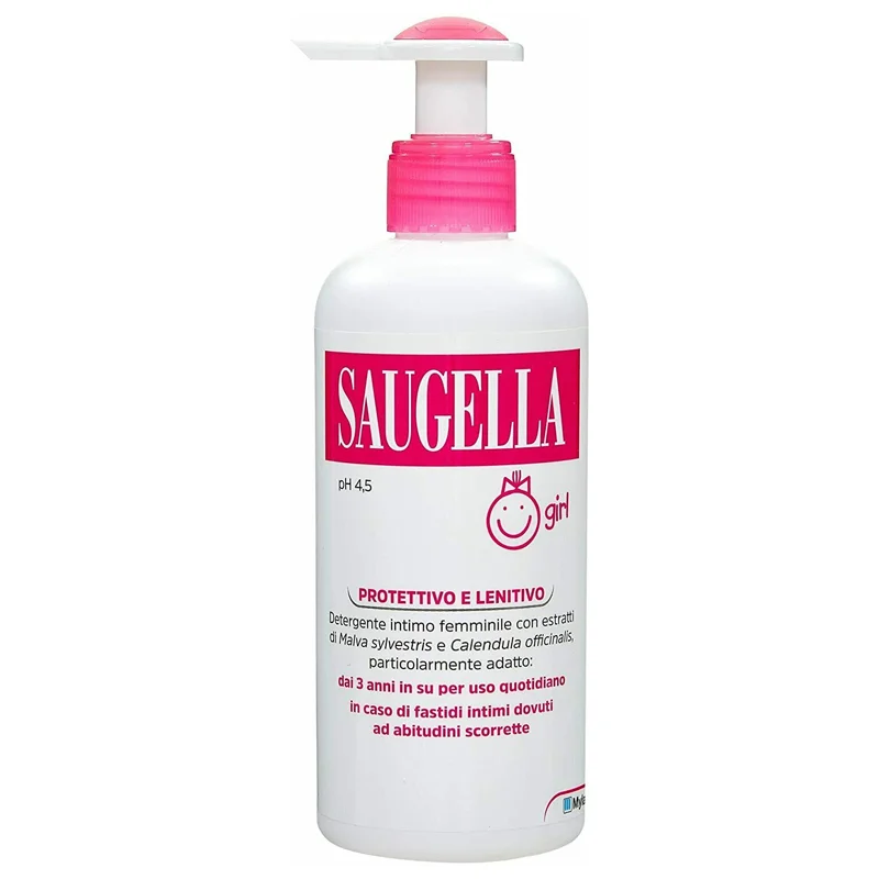 Saugella Girl - Detergente Intimo Quotidiano per Bambine in Età Prepuberale, Confezione da 200 ml
